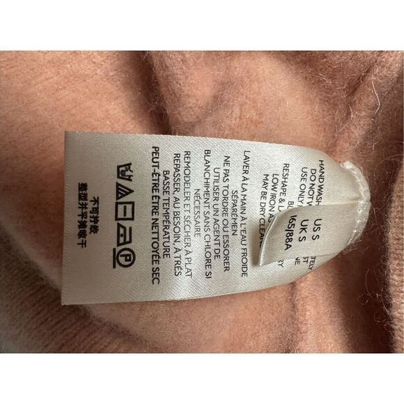 Free People women’s cashmere dusty rose mock neck sweater size SP. #43-1316 - Picture 4 of 6
